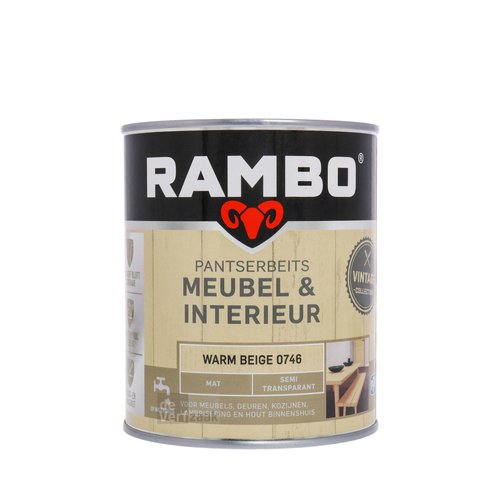 Rambo Pantserbeits Meubel & Interieur Mat 750 ml - Warm Beige