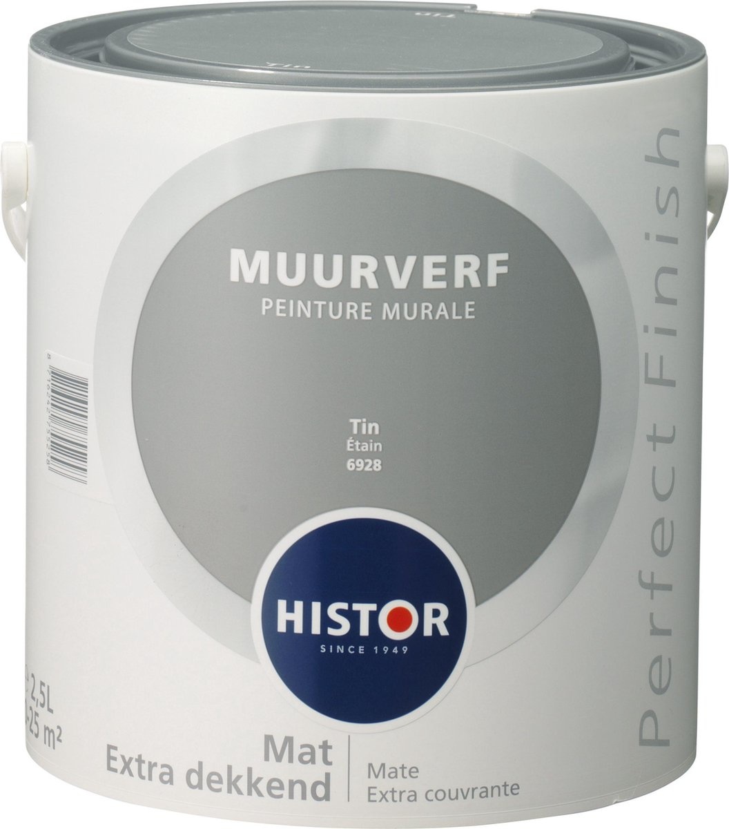 ruilen Vakman zoon Histor Perfect Finish Muurverf Mat - Tin - 2,5 liter kopen? | Korting tot  40% - De Verfzaak
