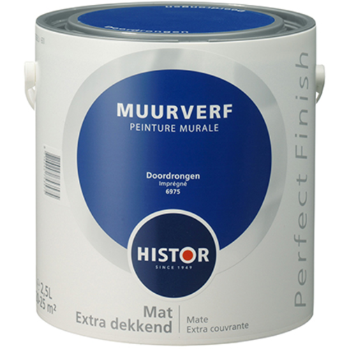 Beperking Trouw Afhankelijk Histor Perfect Finish Muurverf Mat - Doordrongen - 2,5 liter kopen? |  Korting tot 40% - De Verfzaak