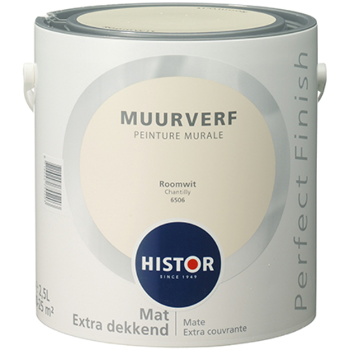 brandwond lip fenomeen Histor Perfect Finish Muurverf Mat - Roomwit - 2,5 liter kopen? | Korting  tot 40% - De Verfzaak