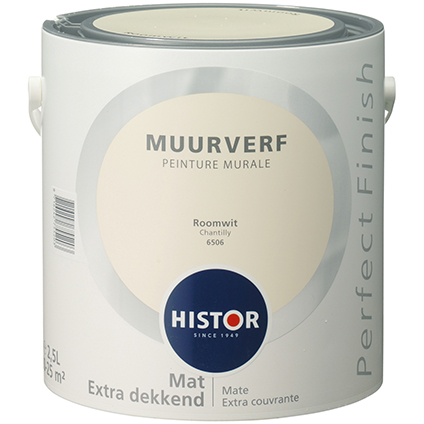 Histor Perfect Finish Muurverf Mat - Roomwit - 2,5 liter