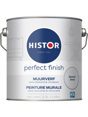 Histor Perfect Finish Muurverf Mat - Moonlit Snow - 2,5 liter