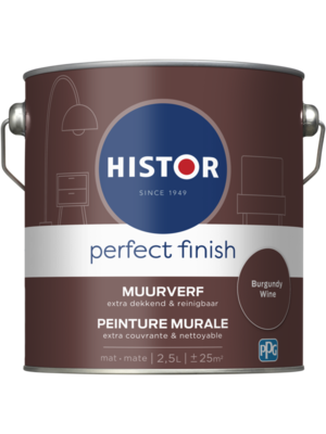 Histor Perfect Finish Muurverf Mat - Burgundy Wine - 2,5 liter