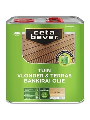 Cetabever Tuin Vlonder en Terras Bankirai Olie Transparant Zijdemat - Blank - 2,5 liter