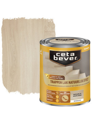 Cetabever Trappen Lak Natuurlijk Effect Mat - White Wash - 0,75 liter