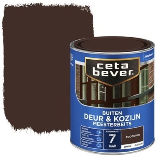 Cetabever Meesterbeits Deur en Kozijn Dekkend Zijdeglans - Roodbruin - 0,75 liter