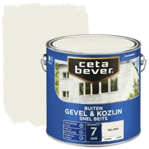 Cetabever Gevel en Kozijn Snel Beits Dekkend Zijdemat - RAL 9010