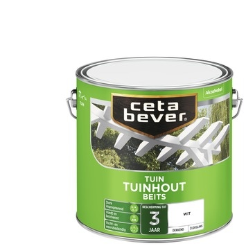 Cetabever Tuinhout Beits Dekkend Zijdeglans - Wit