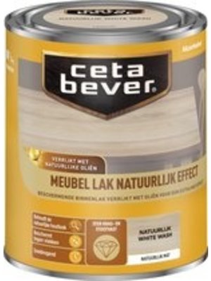 Cetabever Meubel Lak Natuurlijk Effect Mat - White Wash - 0,75 liter
