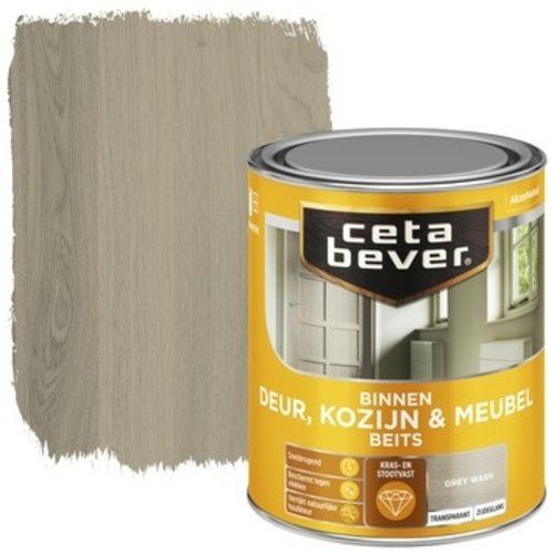 Cetabever Binnenbeits Deur Kozijn en Meubel Transparant Zijdeglans - Grey Wash