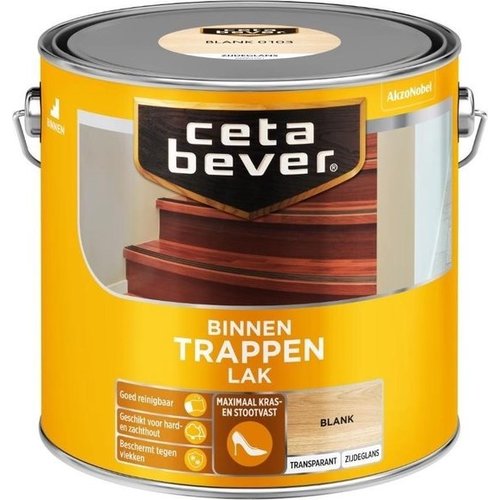Cetabever Trappen Lak Binnen Transparant Zijdeglans - Blank - 2,5 liter