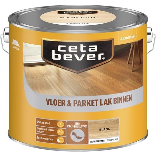 Cetabever Vloer en Parket Lak Binnen Transparant Zijdeglans - Blank