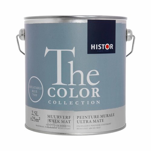 Histor The Color Collection Muurverf Kalkmat - Inflatable Blue - 2,5 liter