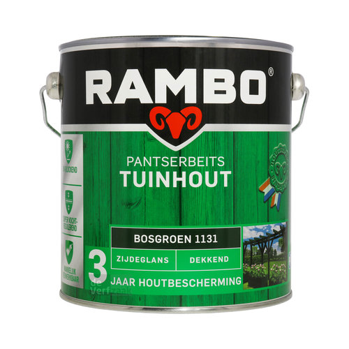 Rambo Pantserbeits Tuinhout Zijdeglans Dekkend - Bosgroen
