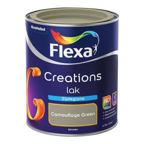 Flexa Creations Lak Zijdeglans - Camouflage Green