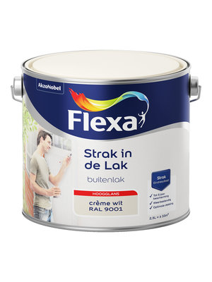 Flexa Strak in de Lak Buitenlak Hoogglans - Crème Wit - RAL 9001