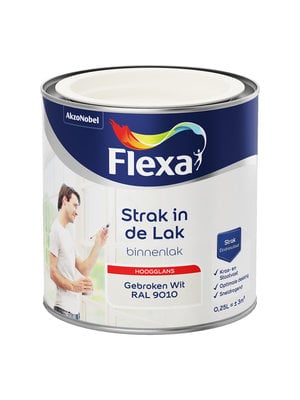 Flexa Strak in de Lak Binnenlak Hoogglans - Gebroken Wit - RAL 9010