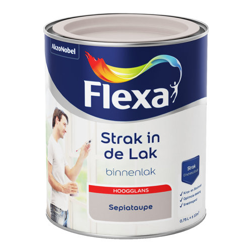 Flexa Strak in de Lak Binnenlak Hoogglans - Sepiataupe