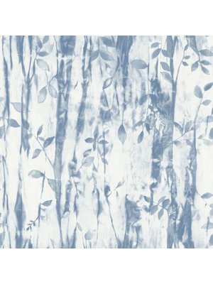 Galerie Atmosphere Behang met bladeren en zilveren accenten G78232