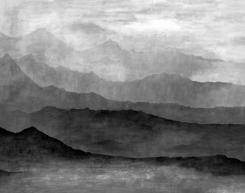 Noordwand Atmosphere Fotobehang met abstracte bergen G78421