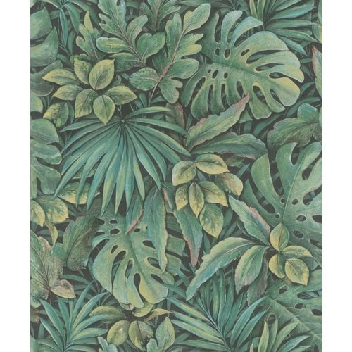 Noordwand Botanica Behang met grote bladeren 33304