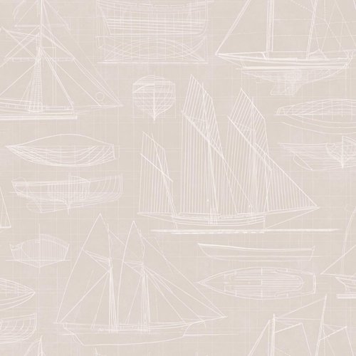 Noordwand Deauville 2 Behang technische tekening boten G23324
