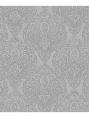 Noordwand Emporium Behang met grafische zilveren ornamenten DWP0247-03