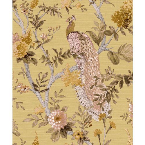 Noordwand Vintage Behang met pauwen  25753