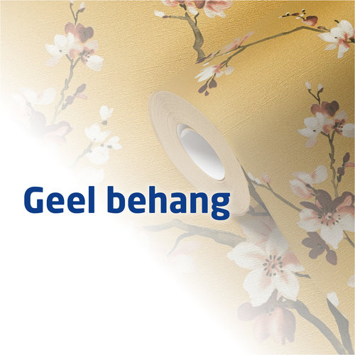 Geel behang