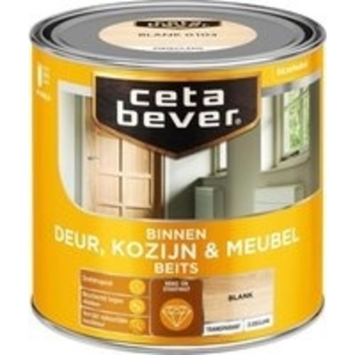 Cetabever Binnenbeits Deur Kozijn en Meubel Transparant Zijdeglans - Blank
