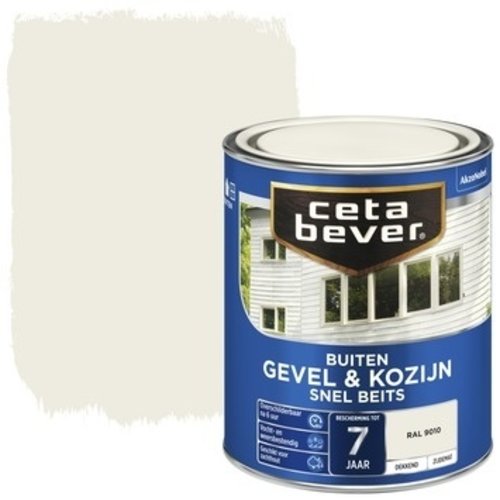 Cetabever Gevel en Kozijn Snel Beits Dekkend Zijdemat - RAL 9010