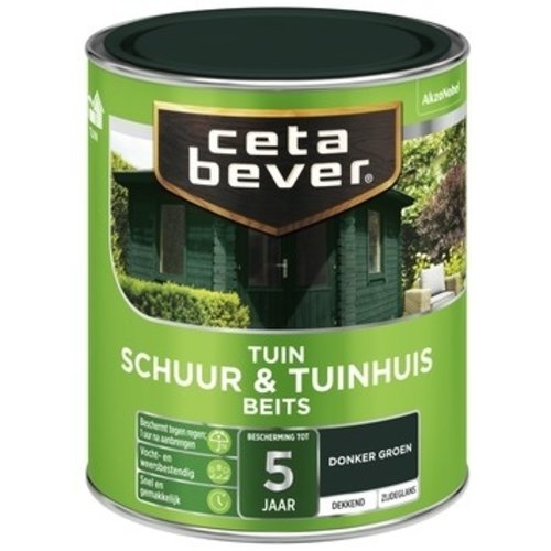 Cetabever Schuur en Tuinhuis Beits Dekkend Zijdeglans - Donkergroen
