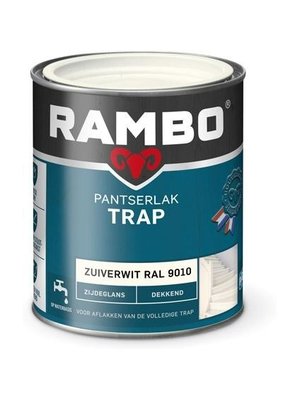 Rambo Pantserlak Trap Dekkend Zijdeglans - Zuiverwit Ral 9010