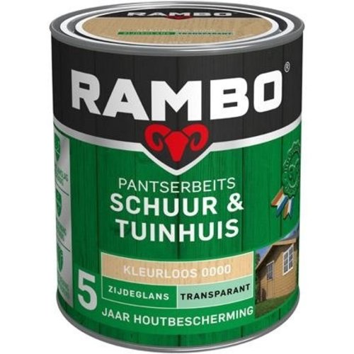 Rambo Pantserbeits Schuur & Tuinhuis Zijdeglans Transparant - Blank