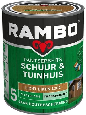 Rambo Pantserbeits Schuur & Tuinhuis Zijdeglans Transparant - Licht eiken