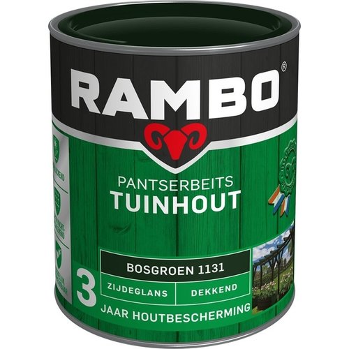 Rambo Pantserbeits Tuinhout Zijdeglans Dekkend - Bosgroen