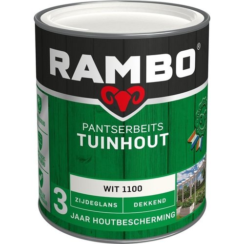 Rambo Pantserbeits Tuinhout Zijdeglans Dekkend - Wit