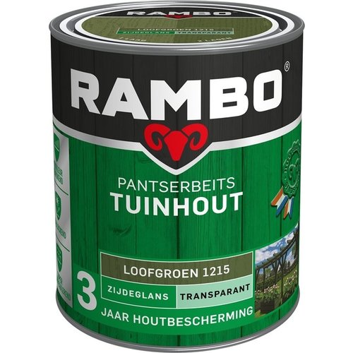 Rambo Pantserbeits Tuinhout Zijdeglans Transparant - Loofgroen
