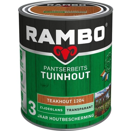 Rambo Pantserbeits Tuinhout Zijdeglans Transparant - Teakhout
