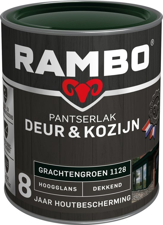 lekkage Yoghurt Omgekeerde Rambo Pantserlak Deur & Kozijn Hoogglans Dekkend - 2,5 liter Grachtengroen  kopen? | Korting tot 40% - De Verfzaak