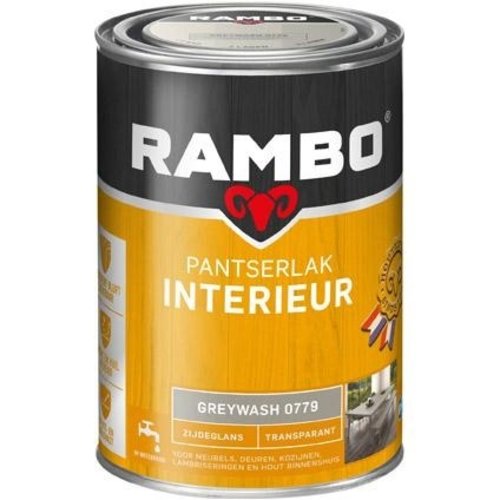 Rambo Pantserlak Interieur Transparant Zijdeglans - Greywash