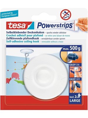 Tesa Powerstrips Plafondhaak - Wit