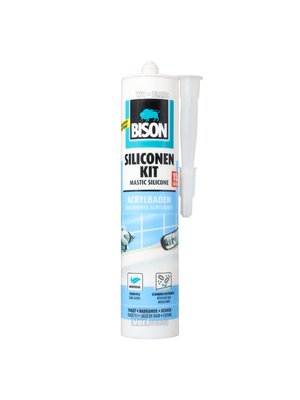 Bison Siliconenkit acrylbaden 310ml