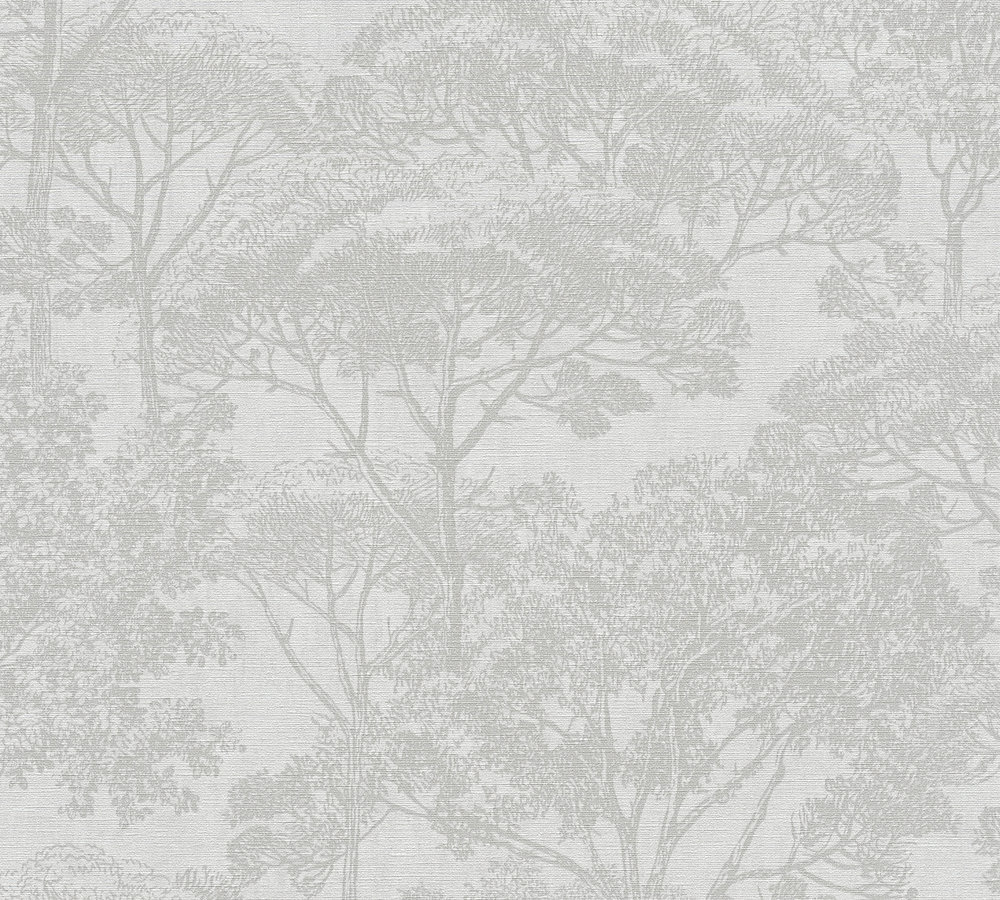 A.S. Création behang bomen beige en crème - AS-380234 - 53 cn x 10,05 m