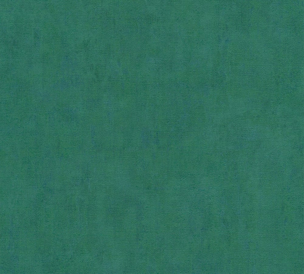 A.S. Création behang effen blauw en groen - AS-380249 - 53 cn x 10,05 m
