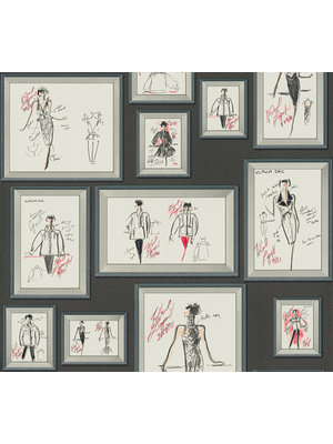 AS Creation Karl Lagerfeld Grijs behang | 378461