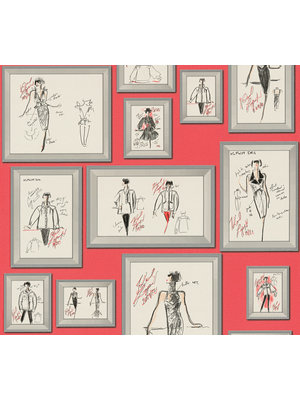 AS Creation Karl Lagerfeld Rood behang | 378462