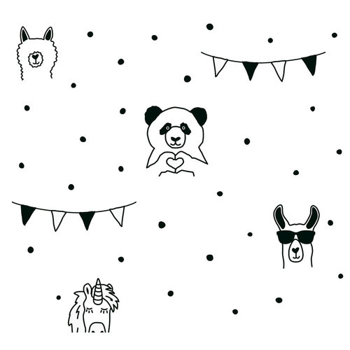 AS Creation Little Love zwart behang | 381382