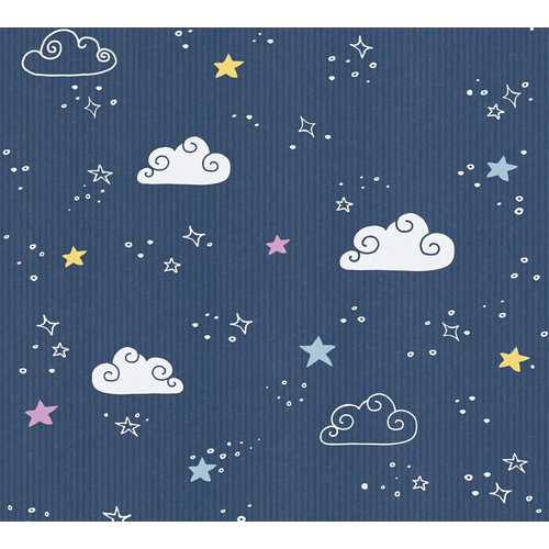 AS Creation Little Love blauw behang | 381411