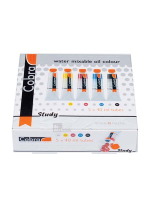 Cobra Study Olieverf - set 5 x 40 ml - Primair